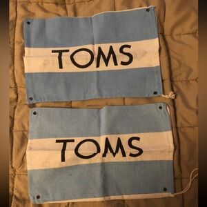 Vintage TOMS Light Blue and White Decorative Flags
